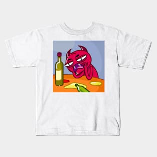 The Red Devil is a drunkard Kids T-Shirt